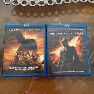 Batman Begins & The Dark Knight Rises BluRay Action Movie DVD DC Comics Universe